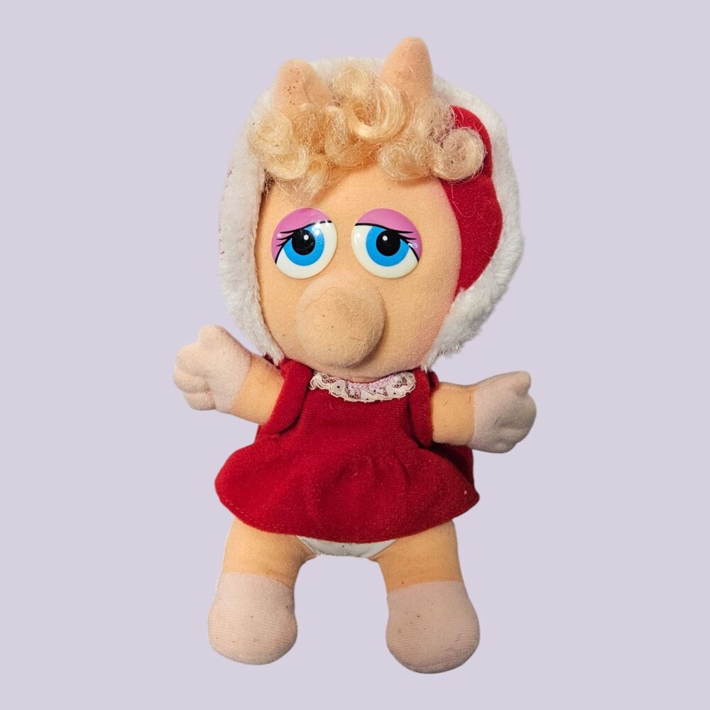 Collectible baby Miss Piggy Muppets Plush Stuffed Toy -- ITEM #4008